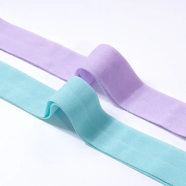 Underwear nylon fold over elastic edge tape webbing spandex elastic bias binding webbing band for garment accessories