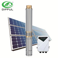 Pompe à eau solaire submersible pour puits profond 1,5 CV Système de pompe solaire Difful