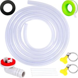 Codo de Manguera de Drenaje de <span class=keywords><strong>Aire</strong></span> <span class=keywords><strong>Acondicionado</strong></span> (3/5 Pulgadas) y <span class=keywords><strong>Tubo</strong></span> de Vinilo Transparente Mejorado de 6 Pies para Unidades de <span class=keywords><strong>Aire</strong></span> <span class=keywords><strong>Acondicionado</strong></span> Mini-Split Universales - Product Image 1