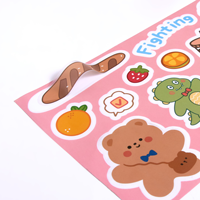 Pegatinas Adhesivas de Vinilo Resistentes al Agua, Personalizadas OEM/ODM, Impresión de Logotipos de Dibujos Animados, Empresa de Guangdong, China, Transparentes, Personalizadas para Niños