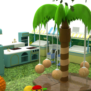Estructura de Juego Infantil Acolchada Estilo Jungla, Parque Infantil Interior Comercial con Pared de Escalada - Product Image 5