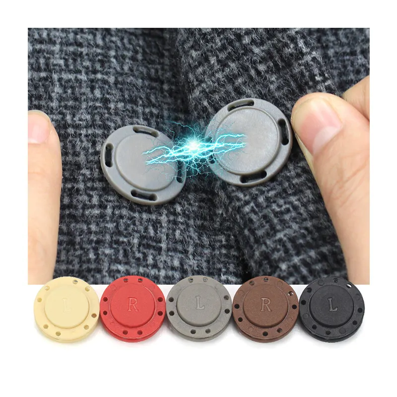 22 mm high quality round big Magnetic buttons coat jacket sew polyester Magnetic Bag Clasps Button for clothes