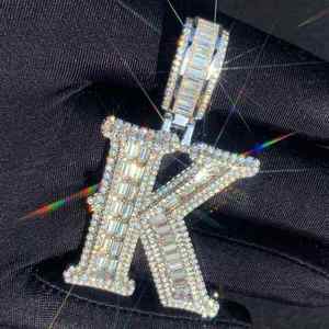 Mens Custom 925 Sterling Silver Vintage Cross Shape Iced <b>Chain</b> Pendant Moissanite Personalized <b>Name</b> Silver Plated Jewelry - Product Image 2