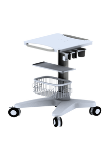 Chariot portable pour échographe avec supports pour transducteurs, pour échographie mobile en milieu hospitalier et en soins intensifs - Product Image 1