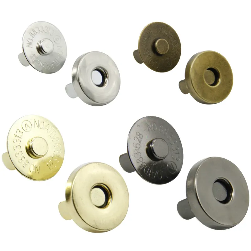 Professional supplier wholesale magnetic button garment handbag accessories metal magnetic button