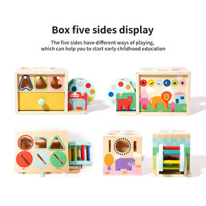 Montessori Wooden <b>Box</b> Multiple Shape Matching Color Sort Cognition Game Educational <b>Toys</b> for Preschool Boys Girls Learning CPC - Product Image 2