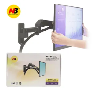 North Bayou NB F150 17-27 "Dapat Diperpanjang Wall Monitor Tilt Swivel TV Mount