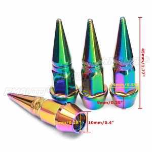 8 pièces de capuchons de valve à tige longue colorés en métal anti-poussière pour voiture, vélo, moto et accessoires automobiles - Product Image 6