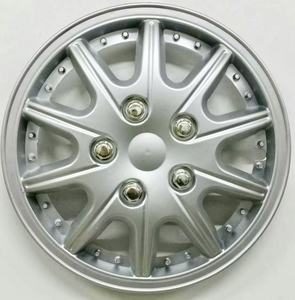 13 ''14'' ABS/PP cubierta de rueda de coche modelo Universal Material duro resistencia al desgaste Color plateado <span class=keywords><strong>tapacubos</strong></span> de llanta central barato - Product Image 2