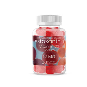 Gummies à mâcher à l'astaxanthine biologique HUAQING OEM - Astaxanthine naturelle 24 mg, complément antioxydant - Vegan, sans OGM, sans sucre - Product Image 4
