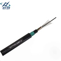 Cable de Fibra Óptica GYTA53-4B1 Monomodo, Enterrado, con Armadura Reforzada, 8/12/24/36/48/72/96/144 Núcleos