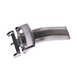 <span class=keywords><strong>Boucle</strong></span> de montre papillon de déploiement en acier inoxydable <span class=keywords><strong>or</strong></span> rose de luxe pour fermoir de montre de 18mm pour montre Glashutte - Product Image 2