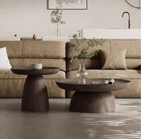 Table basse design en bois massif de chêne, bouleau et noyer, style italien, table à thé pour salon