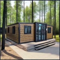 Maisonnette compacte préfabriquée pliable en conteneur, logement modulaire pour hôtels et stations balnéaires