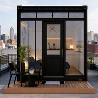 Maison conteneur préfabriquée certifiée CE, 20 pieds, en acier, pliable, avec chambre à coucher, pour la vie en plein air