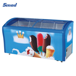 Smad 300l 500l Curved Glass Ice Showcase Chest <b>Freezer</b> Commercial Ddh-328p Chest <b>Freezer</b> Commercial - Product Image 5