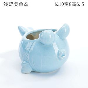 Vasi di <span class=keywords><strong>ceramica</strong></span> succulenta all'ingrosso personalizzati Mini scrivania a forma di pesce graziosi vasi di Bonsai vasi di animali per fiori decorazioni per la casa - Product Image 6