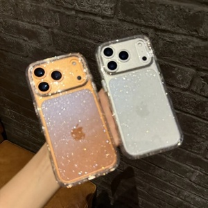 <span class=keywords><strong>Funda</strong></span> de Teléfono <span class=keywords><strong>Transparente</strong></span> con Brillantina de Lujo para <span class=keywords><strong>iPhone</strong></span> 17 16 15 14 13 <span class=keywords><strong>12</strong></span> 11 Pro Max X XR XS 7 8 Plus, Antigolpes, Suave - Product Image 1