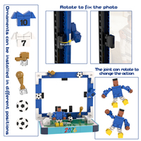 Creatividad Cinematográfica, Fútbol, Marco de Fotos, Kits de Ladrillos MOC, Contenedor, Ladrillos DIY, Bloques de Construcción, Juguetes para Niños MOC1755