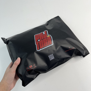 Matte Black Custom Printed Poly Mailer Bag Full Color Logo Waterproof Self Adhesive Mailing Bag For Streetwear Apparel - Product Image 4