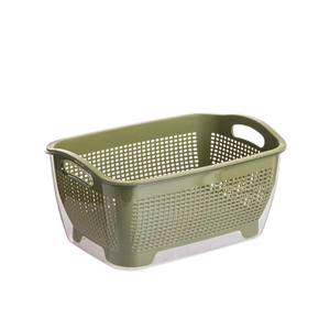 ตะกร้าพลาสติกสีเขียวสำหรับล้างผักผลไม้ ล้างข้าว ใช้ในอ่างล้างจานในครัว ที่กรองอเนกประสงค์สำหรับใช้ในบ้าน - Product Image 1