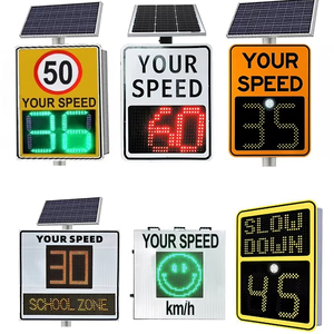 איכות הראייה הובילה להציג סימני תנועה ניידים מהירות צהוב צהוב מכ "ם מהירות השמש שלך מכ" ם מהירות השמש - Product Image 3