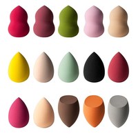 HMU Faible MOQ pour l'impression de logo, fabricant de tasses à café haut de gamme, marque privée, éponge de maquillage super douce en gros avec support