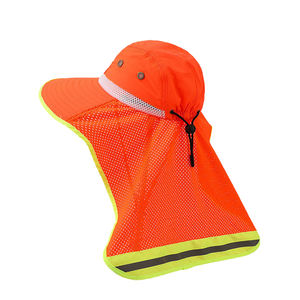 Chapeaux de soleil de travail avec logo personnalisé haute visibilité casque de sécurité réfléchissant fluorescent pour les travaux en plein air - Product Image 2