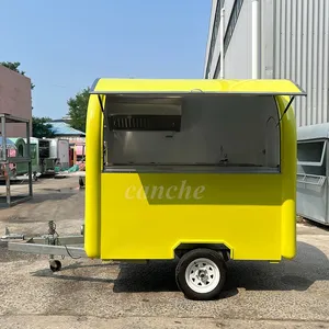 Carrito de Comida Móvil Popular en la UE, Mini Carrito de Café y Desayuno, Remolque para Helados y Postres, Ideal para Campamentos, con Equipamiento - Product Image 4