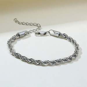 <span class=keywords><strong>Toppik</strong></span>-pulsera de cadena de acero inoxidable para hombre, brazalete hecho a mano de 5MM, chapado en oro - Product Image 4