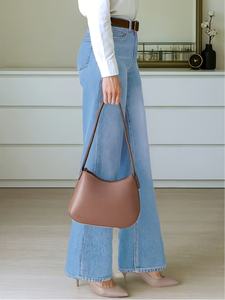 Jeans de Mezclilla para Mujer, Corte Recto, Cintura Media, Color Sólido Lavado, Elásticos, Ajuste Holgado, para Todas las Temporadas, Oficina, Casual, Talla XL, Largos - Product Image 2