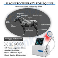Sistema de Terapia PEMF Equina Veterinaria de Nueva Generación, Dispositivo Portátil de Terapia Magnética y Láser para Rehabilitación