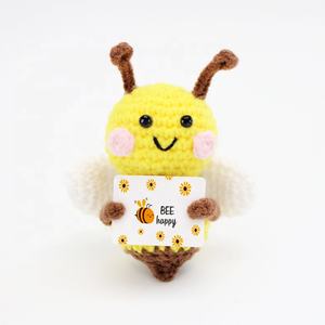 Producto en Oferta: Serie Abeja con Girasol, Energía Positiva, Tejido a Mano, Inspirador, Acrílico, para el Día de San Valentín - Product Image 3