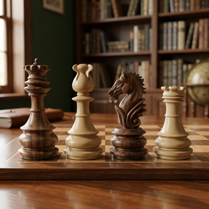 Premium Quality <b>Chess</b> Pieces Table Game <b>Wooden</b> Material <b>Chess</b> Pieces Customized Color 3.75 Inch king Size - Product Image 1