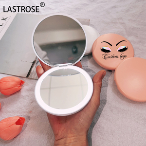Round Magnifying <strong>Led</strong> Portable Touch Screen Cute Makeup <strong>Mirror</strong> <strong>Vanity</strong> <strong>Mirror</strong> With Lights Compact Pocket Make up Hand <strong>Mirror</strong> Logo - Product Image 3