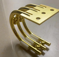 Quincaillerie moderne de luxe pour pieds de canapé en métal doré et brillant en forme de C pour salon, hôtel, appartement, maison et bureau