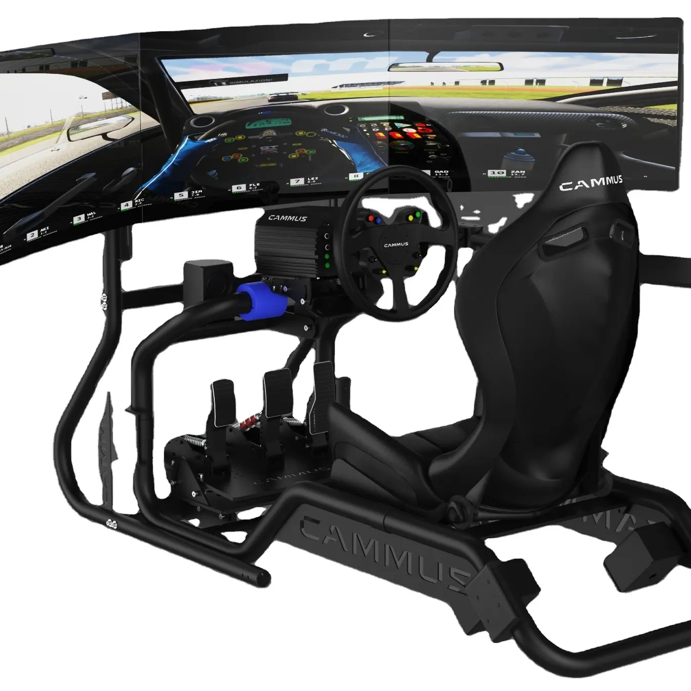 CAMMUS 2022 Driving Racing Simulator Steering Wheel with Pedals and Driving Force Shifter for PC