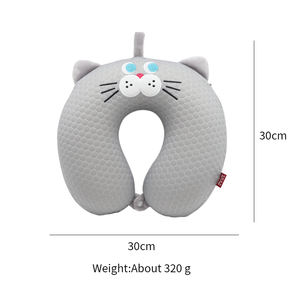 وسادة السفر رغوة الذاكرة فقاعة الجليد الكرتون وسادة الرقبة الطائرة مريحة للرحلات - Product Image 4