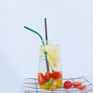 215mm 265mm 304 Stainless Steel <b>Straws</b> Colorful <b>Metal</b> <b>Straws</b> Reusable Drinking <b>Straws</b> Straight Pipe Round Pipe - Product Image 4
