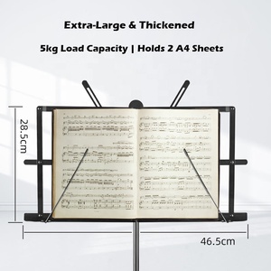 MUS009 Yinyu DDP RTS Support de partitions portable <span class=keywords><strong>en</strong></span> <span class=keywords><strong>plastique</strong></span> pliable et léger pour la pratique des musiciens - Product Image 3