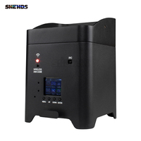 SHEHDS 6X18W RGBWA UV 6 en 1 Projecteurs sans fil à batterie LED Par Light Support de l'application mobile pour téléphone portable Lumière de scène pour DJ Disco Party Hôtel
