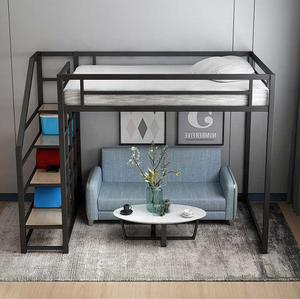 Neues Design Erwachsenen-Metall-Etagenbettgestell Pulverbeschichtet Verstellbares Hochbett für Schule Apartment Hotel Hostel Moderne Schlafzimmermöbel - Product Image 2