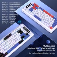 L400 Rainbow Lighting Wireless 3-mode Keyboard 81 Keys Supports 2.4G Wireless Connections Gaming Home Office Membrane Keyboard