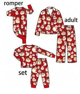 <b>Christmas</b> <b>Family</b> <b>Matching</b> Santa Character Print Red Sleeveless Eco-Friendly Spandex/Polyester <b>Pajama</b> Set Warm Sleepwear Girls - Product Image 3