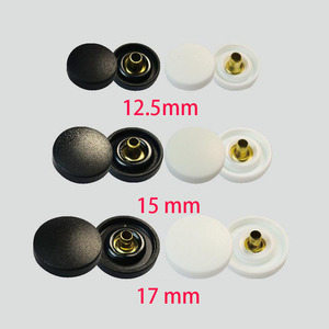 Matte thời trang Nylon áo Snap trên Fastener 12.5mm 15mm 17mm mùa xuân kim loại Snap nút với kỹ thuật mạ - Product Image 6