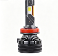 Phare LED de voiture Q7 à trois tubes en cuivre 50W Super Lumineux Faisceau Haut/Bas Rétrofit H11 H7 6000K Nouveau