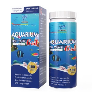 แผ่นทดสอบคุณภาพน้ำสำหรับตู้ปลา Vansful 100 แผ่น 6 in 1 ชุดทดสอบคุณภาพน้ำสำหรับการดูแลสัตว์น้ำ - Product Image 3