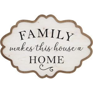 Letrero de Madera para Pared con Diseño de Familia que Hace de Esta Casa un Hogar, Estilo Rústico Moderno para Sala de Estar, Dormitorio o Entrada - Product Image 5