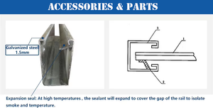 Rideaux résistants au feu, rideaux ignifuges, rideau coupe-feu actif, porte à enroulement automatique ignifuge - Product Image 3