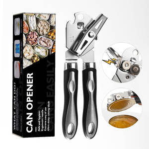 Ouvre-boîte en acier inoxydable, ouvre-bouteille magnétique multifonctionnel, conception de poignée facile à utiliser pour une utilisation en cuisine - Product Image 4